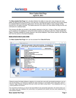 Mass Update Red Flags