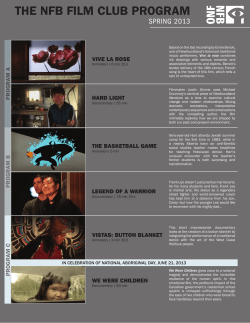 English Programming Spring 2013 - Office national du film du Canada