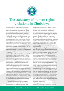 The Trajectory of Human Rights Violations in Zimbabwe