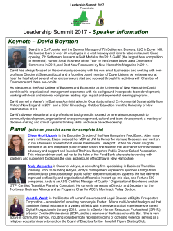 2017 Speaker Bios 1May2017