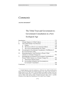 The Tribal Trust and Government-to