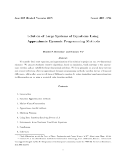 Solution of Large Systems of Equations Using