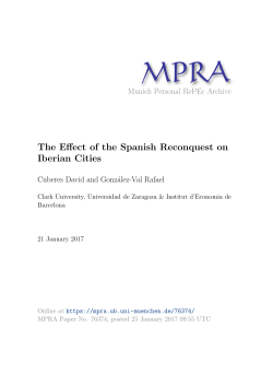 The Effect of the Spanish Reconquest on Iberian Cities