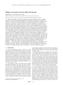 Oblique convergence between India and Eurasia