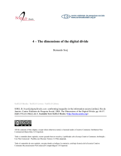 4 &ndash; The dimensions of the digital divide