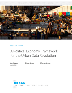 A Political Economy Framework for the Urban Data Revolution