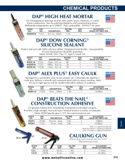 chemical products dap&reg; high heat mortar dap&reg; dow