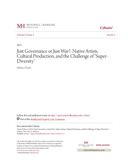 Just Governance or Just War?: Native Artists, Cultural Production