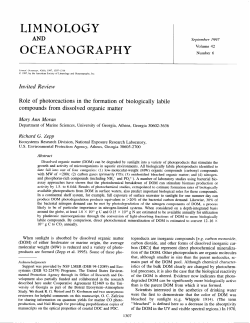42 - American Society of Limnology and Oceanography