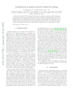 Communication in quantum networks of logical bus topology