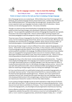 Tips for Language Learners: how to meet the challenge