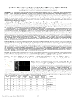 Quantification of Cervical Tumor Choline Concentration by