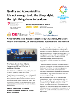 Quality and Accountability: It is not enough to do the things right, the