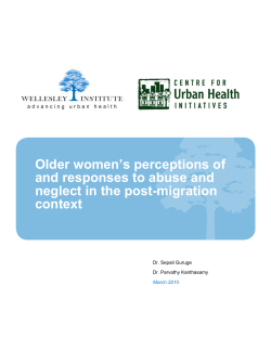 Older women`s perceptions of and responses to