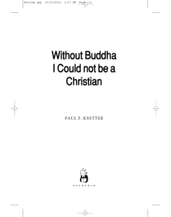 Without Buddha I Could not be a Christian