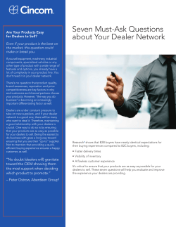 Seven Must-Ask Questions about Your Dealer