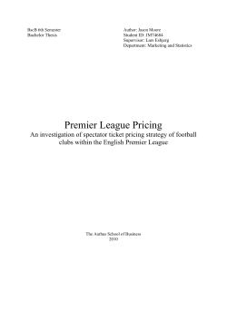 Premier League Pricing