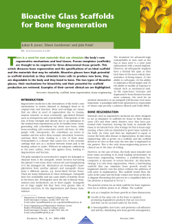 Bioactive Glass Scaffolds for Bone Regeneration