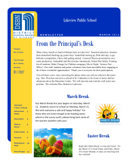 March 2016 - Lakeview Public School