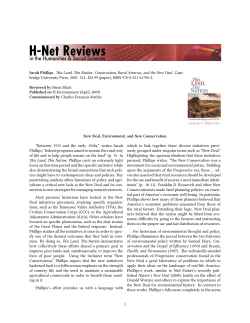 New Deal, Environment, and New Conservation - H-Net
