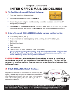 inter-office mail guidelines