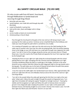 3&frac12; mile circular walk from All Saints` churchyard, through