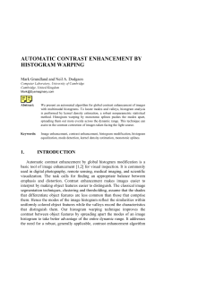 Automatic Contrast Enhancement by Histogram