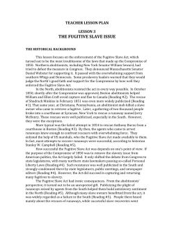 THE FUGITIVE SLAVE ISSUE