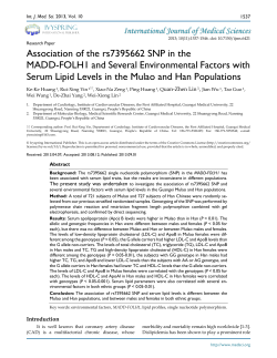 Association of the rs7395662 SNP in the MADD