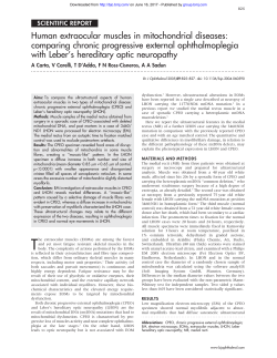 Human extraocular muscles in mitochondrial diseases: comparing