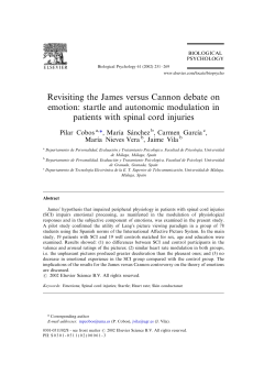 Revisiting the James versus Cannon debate on emotion: startle and