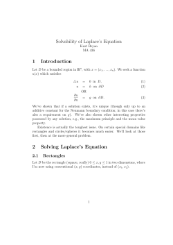 Solvability of Laplace`s Equation - Rose
