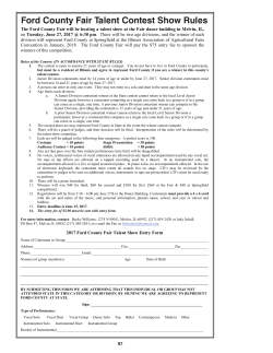 Talent Show Entry Form