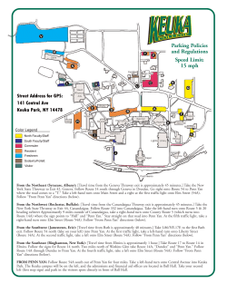 Parking Policies and Regulations Speed Limit: 15 mph