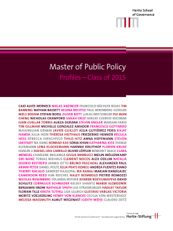 Master of Public Policy - Hertie School of Governance