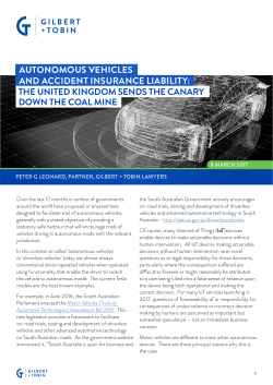 AND ACCIDENT INSURANCE LIABILITY: AUTONOMOUS