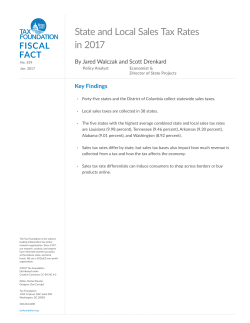 State and Local Sales Tax Rates in 2017