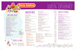 Menu - Juicy Ladies