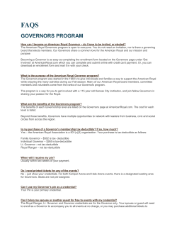 governors program