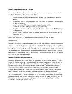 Maintaining a Classification System