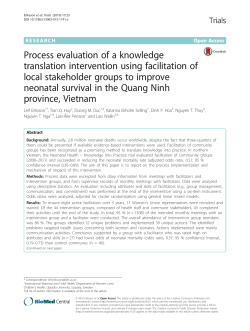 Process evaluation of a knowledge translation intervention using
