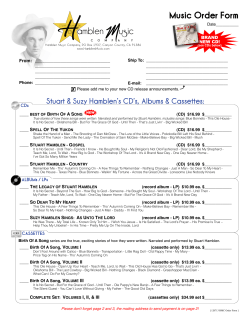 Music Order Form - Hamblen Music Company