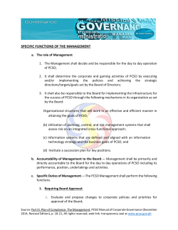 specific functions of the management
