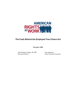 The Facts Behind the Employee Free Choice Act