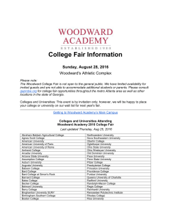 August 2016 College Fair Attendees