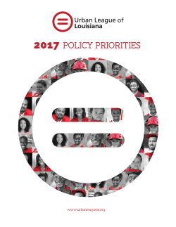 POLICY PRIORITIES - Urban League of Greater New Orleans