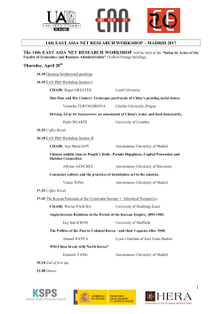 Programme and Abstracts