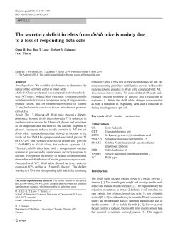 The secretory deficit in islets fromdb/dbmice is mainly due to a loss