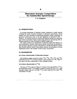 Plutonium Isotopic Composition by Gamma