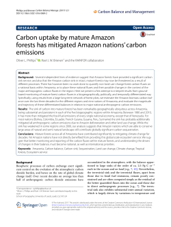 Carbon uptake by mature Amazon forests has mitigated Amazon